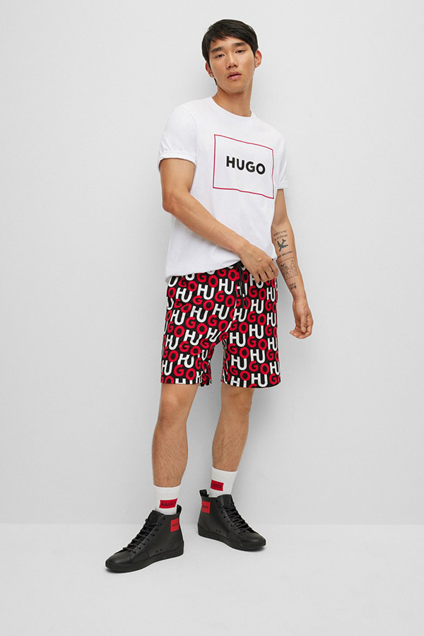 T-SHIRT HUGO - 100 WHITE